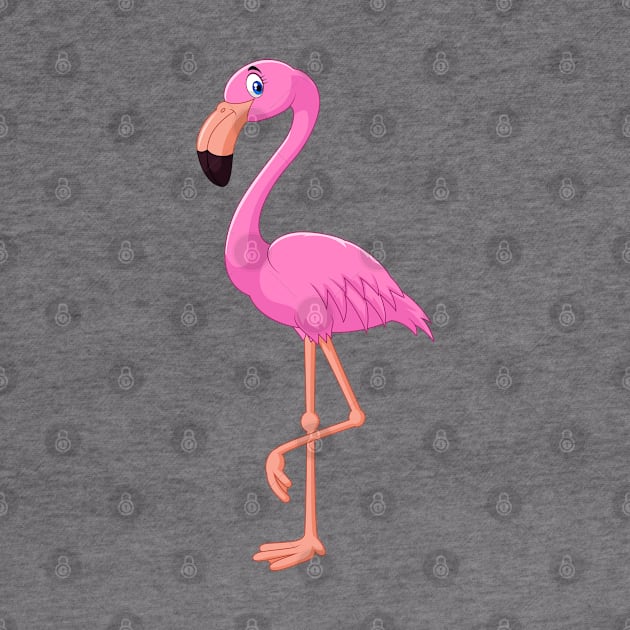 I just really like pink flamingo Cartoon Design by PositiveGraphic